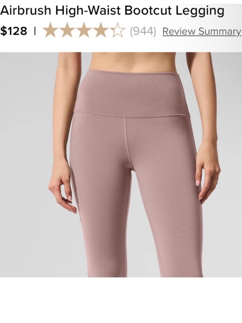 ALO Yoga High-Rise Flare Leggings in Dusty Rose - Picture 2 of 7